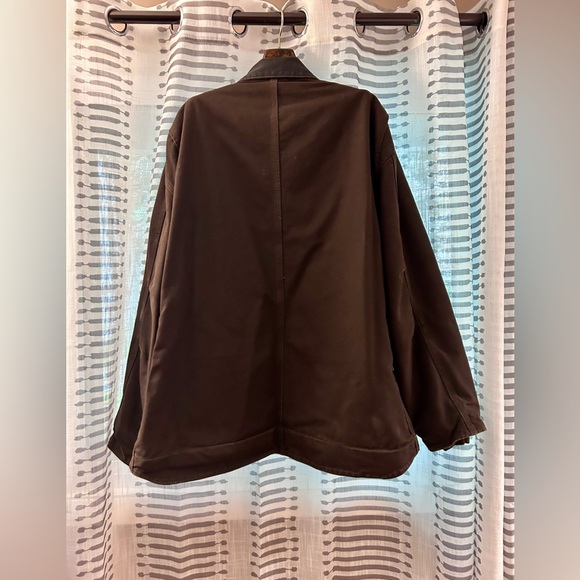 Mens Carhartt Chore Coat Heavy Canvas lined in Sherpa Fleece Size 2X Large - Picture 4 of 6